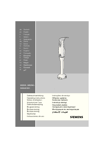 Manual Siemens MQ5N150 Hand Blender