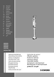 Manual de uso Siemens MQ5N600 Batidora de mano