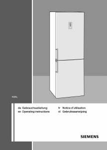 Manual Siemens KG39NP90 Fridge-Freezer