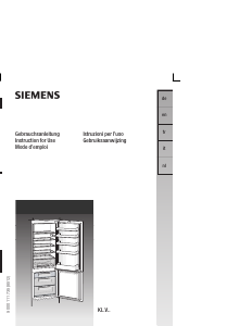 Handleiding Siemens KI34VV00 Koel-vries combinatie