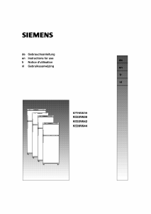 Manual Siemens KS33V630 Fridge-Freezer