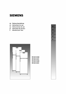 Manual Siemens KS40U640 Frigorífico combinado
