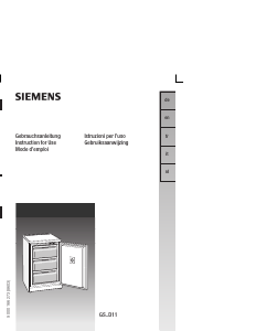 Handleiding Siemens GS11DV20 Vriezer