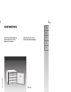 Handleiding Siemens GS12DA20 Vriezer