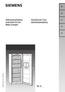 Bedienungsanleitung Siemens GS22VV31 Gefrierschrank