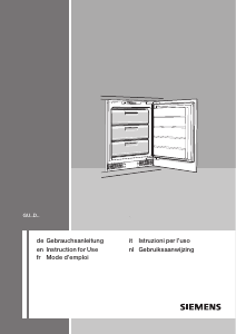 Handleiding Siemens GU15DA40 Vriezer