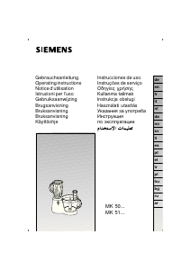 Brugsanvisning Siemens MK50000 Køkkenmaskine
