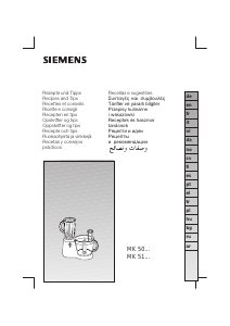 Käyttöohje Siemens MK51000 Keittiön monitoimikone