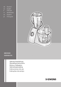 Manual Siemens MK55290 Robot de cozinha