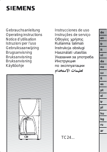 Bruksanvisning Siemens TC24010N Kaffebryggare