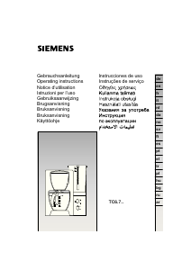 Kullanım kılavuzu Siemens TC60701 Kahve makinesi