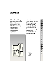 Manual de uso Siemens TC65101 Máquina de café