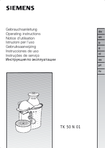 Bedienungsanleitung Siemens TK50N01NL Kaffeemaschine