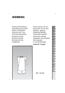 Bedienungsanleitung Siemens MB91100 Standmixer