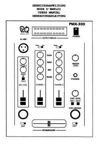Manual P&Q PMX-300 Mixing Console