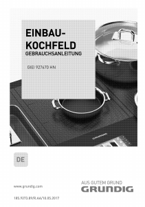 Bedienungsanleitung Grundig GIEI 927670 HN Kochfeld