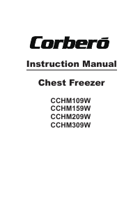 Manual Corberó CCHM109W Freezer