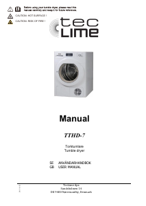 Manual TecLime TTHD-7 Dryer