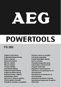 Rokasgrāmata AEG FS 280 Orbitālā slīpmašīna