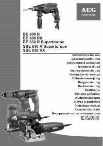Instrukcja AEG BE 630 R Supertorque Wiertarka udarowa