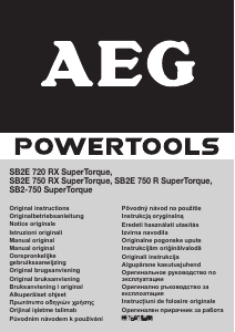 Manual de uso AEG SB2E 750 RX SuperTorque Taladradora de percusión
