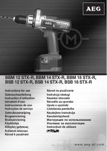 Manual AEG BBM 12 STX-R Maşină de găurit-înşurubat