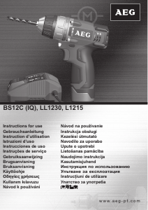 Kullanım kılavuzu AEG BS12C IQ Matkap tornavida