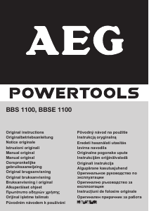 Manual AEG BBS 1100 Şlefuitor cu bandă