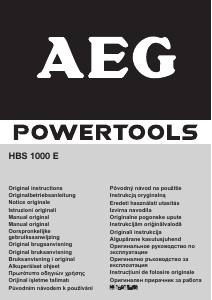 Manual AEG HBS 1000 E Şlefuitor cu bandă
