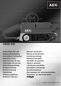 Návod AEG HBSE 600 Pásová brúska