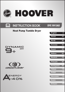 Mode d’emploi Hoover DYC 9913 AX Sèche-linge