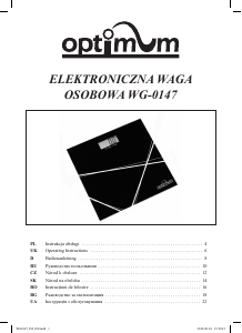 Manual Optimum WG-0147 Cântar