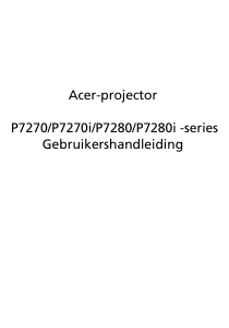 Handleiding Acer P7270i Beamer