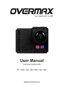 Kasutusjuhend Overmax ActiveCam Sky Seikluskaamera