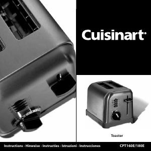 Manual Cuisinart CPT160E Toaster
