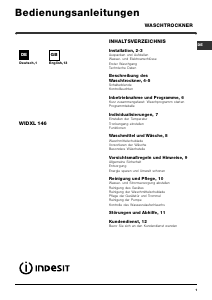 Bedienungsanleitung Indesit WIDXL 146 (DE) Waschtrockner