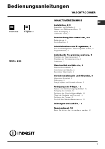 Bedienungsanleitung Indesit WIDL 126 (DE) Waschtrockner