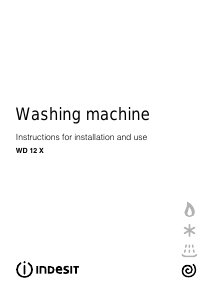 Bruksanvisning Indesit WD 12 X (UK) Kombinerad tvätt-tork