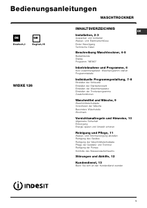 Bedienungsanleitung Indesit WIDXE 126 (DE) Waschtrockner