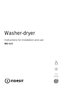Bruksanvisning Indesit WD 12 S (UK) Kombinerad tvätt-tork