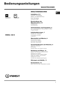 Bedienungsanleitung Indesit WIDXL 126 S (DE) Waschtrockner