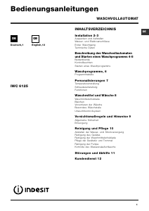 Bruksanvisning Indesit IWC 6125 (DE) Tvättmaskin
