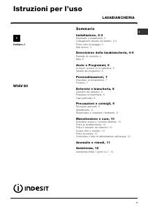 Manuale Indesit WIAV 80 (IT) Lavatrice