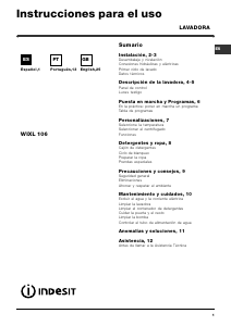 Bruksanvisning Indesit WIXL 106 (EU) (TEV) Tvättmaskin