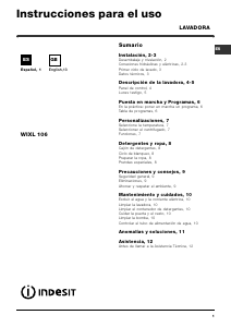 Bruksanvisning Indesit WIXL 106 (EU) Tvättmaskin