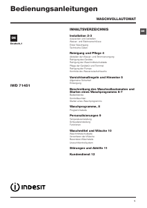 Bedienungsanleitung Indesit IWD 71451 C ECO (DE) Waschmaschine
