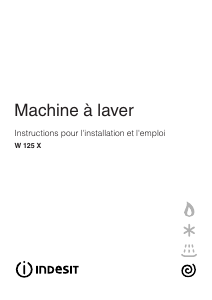 Mode d’emploi Indesit W 125 X (FR) Lave-linge