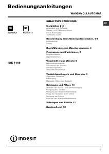 Bruksanvisning Indesit IWE 7168 B (DE) Tvättmaskin