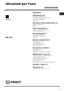 Manuale Indesit WIL 106 (IT) Lavatrice