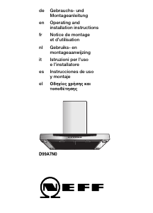 Manual de uso Neff D99A7N0 Campana extractora